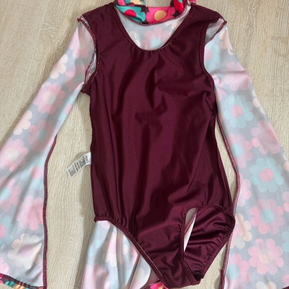 Weissman Boogie Shoes Multi Floral Hippie Dance Costume Size MC (10/12) - Picture 8 of 13